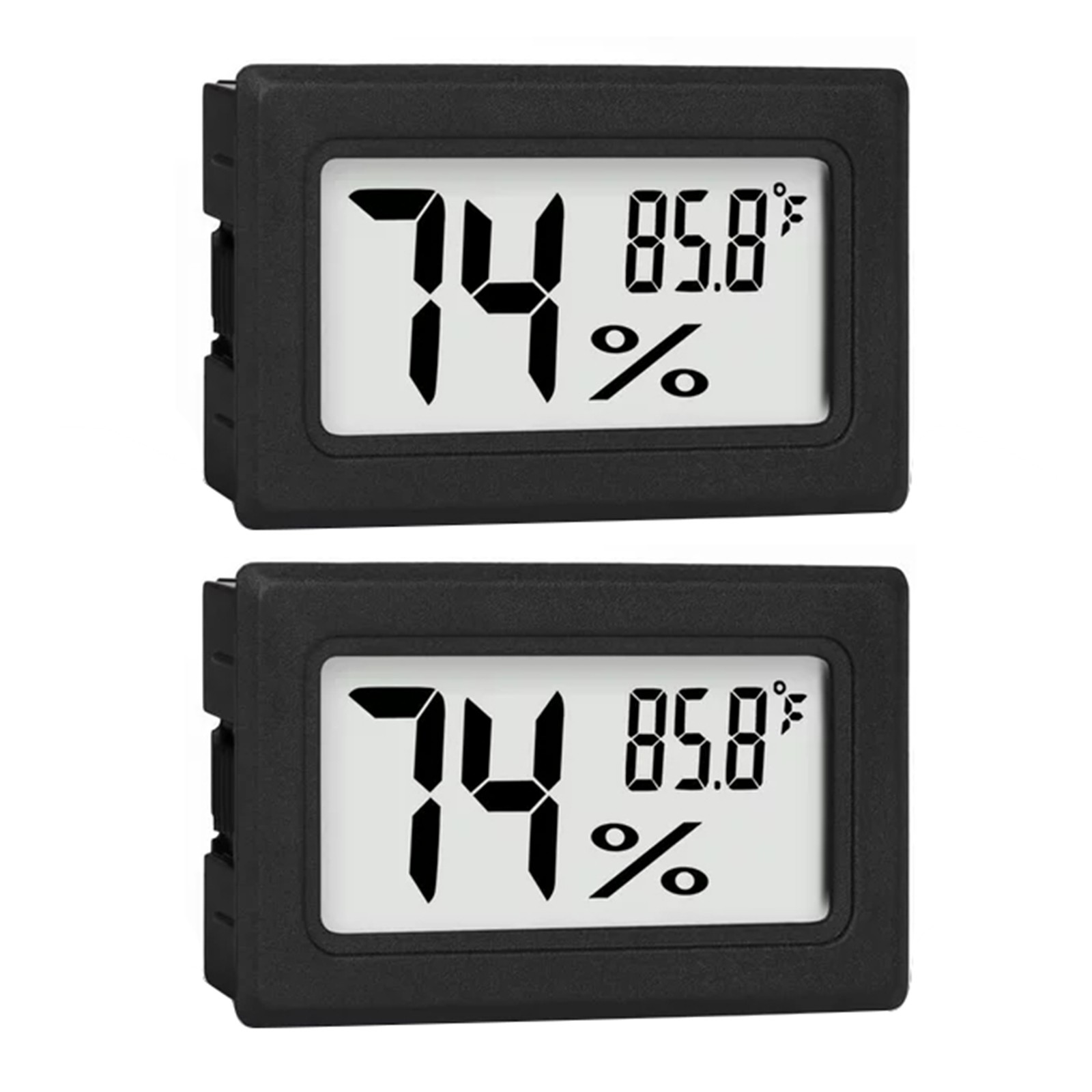 AIUWWUHD 2 Pack Mini Digital Hygrometer Indoor Outdoor Hygrometer LCD Temperature Humidity Meter Gauge For Humido